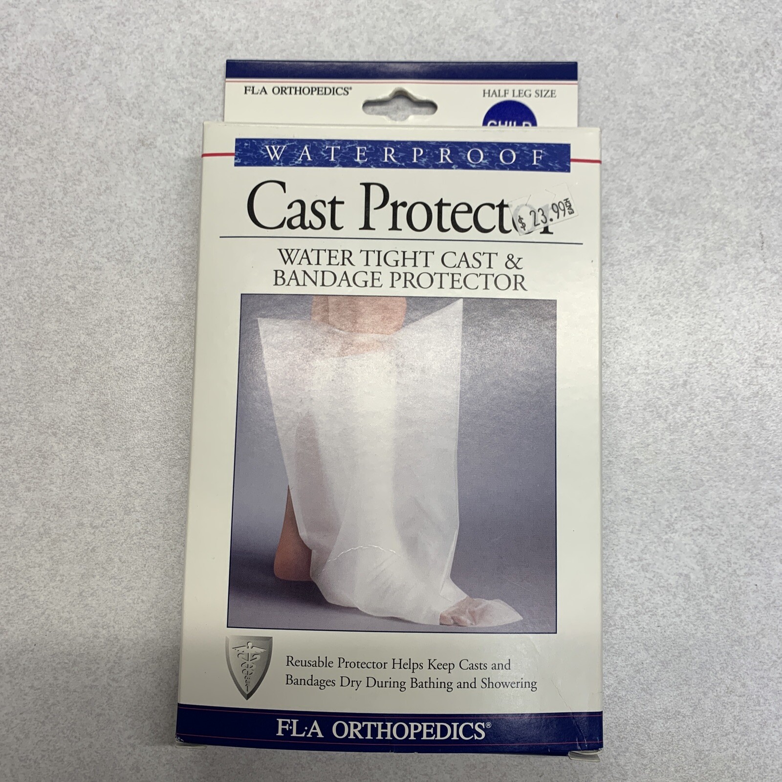 FLA Orthopedics Waterproof Cast Protector CHILD Half Leg Size Bathing Showering