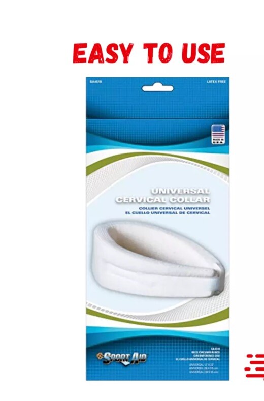 Sport Aid Universal Cervical Collar For Pain Relief & 4 Neck Support Latex Free