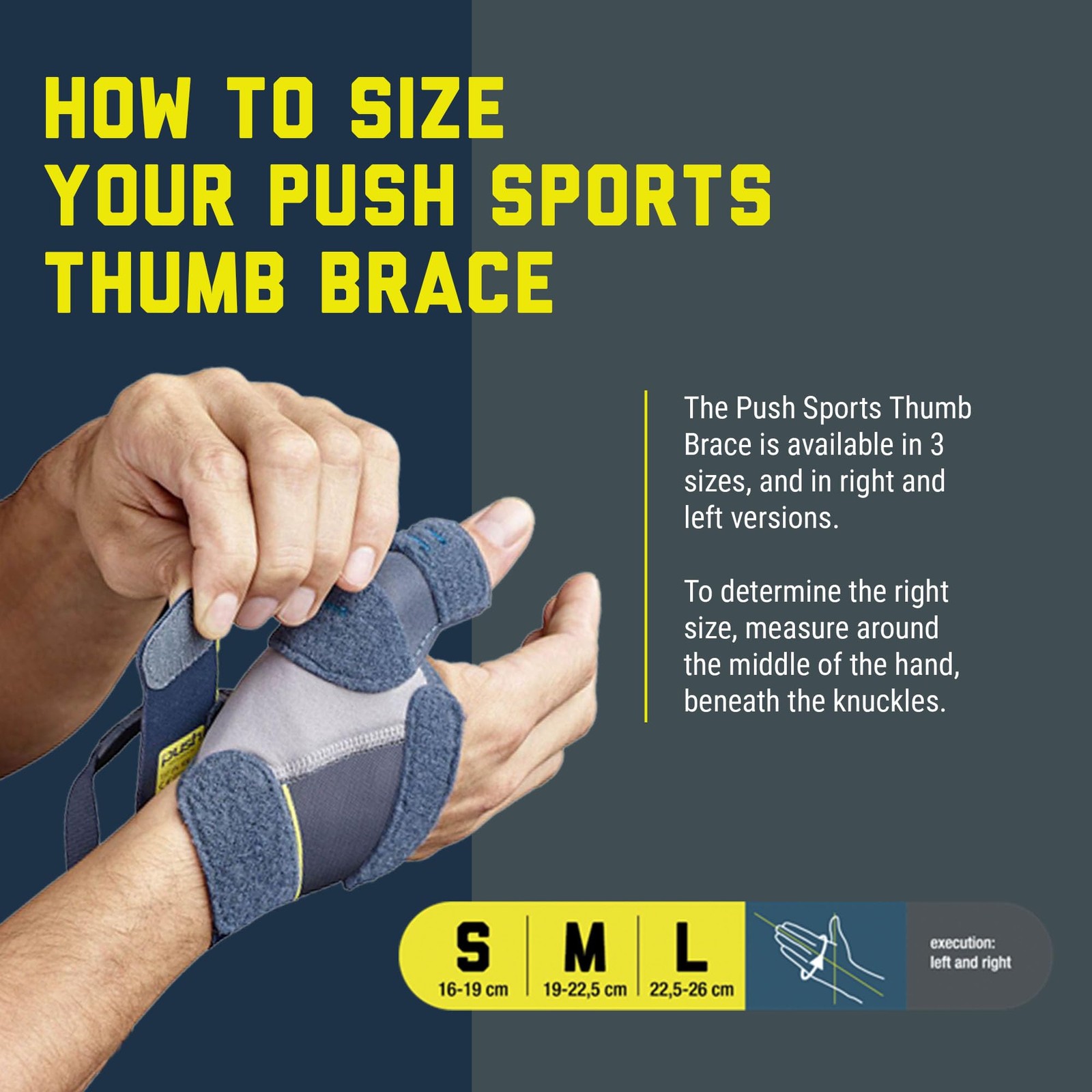 Push Sports Thumb Brace – Stabilizes Skiers Thumb, Optimizes Function Right M…