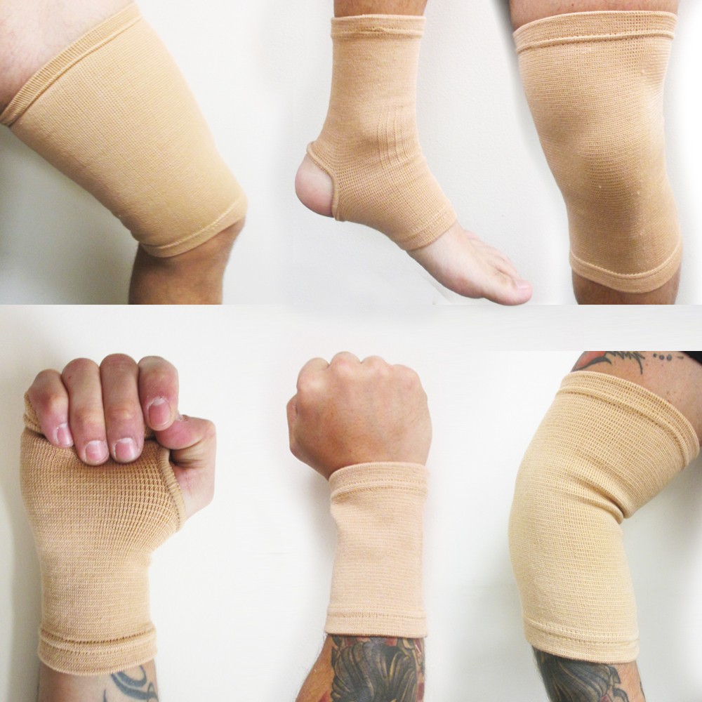 6 Compression Brace Support Wrist Elbow Knee Ankle Thigh Palm Sleeve Joint Sport