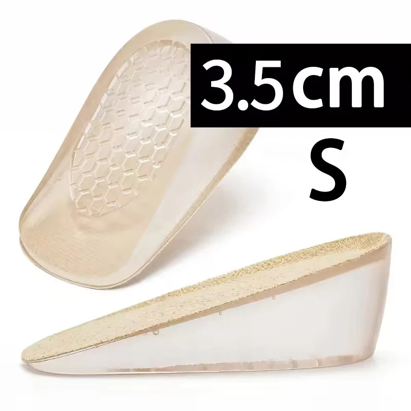Silicone Height Increasing Insoles Invisible Heel Pads Shock Absorbing Insoles f
