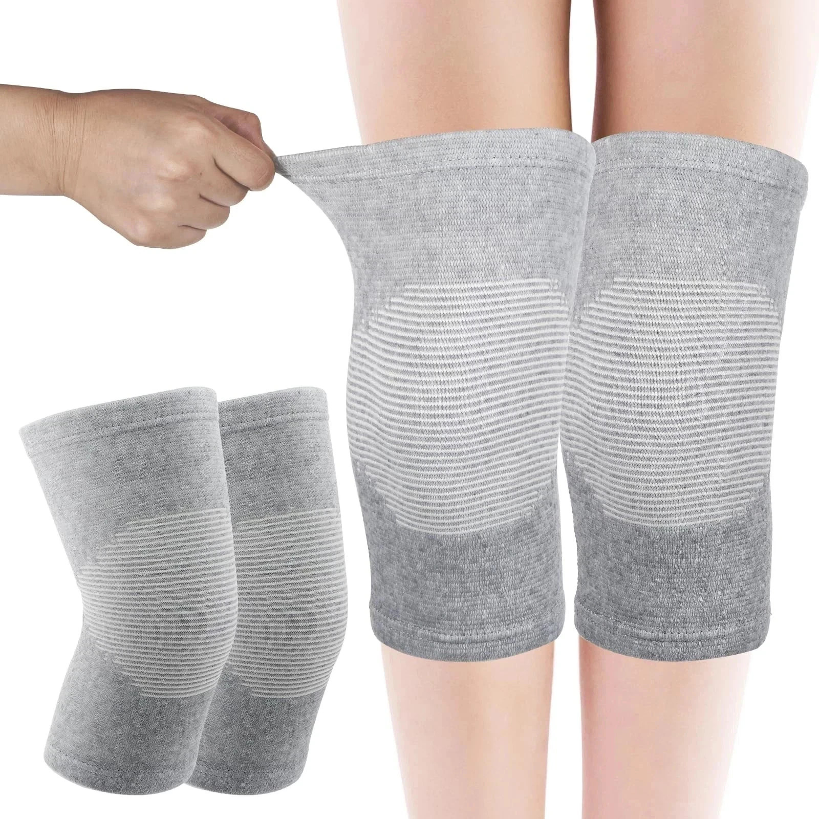 Bamboo Knee Sleeve, Elastic Compression Knee Brace Breathable Knees Pads Leg …