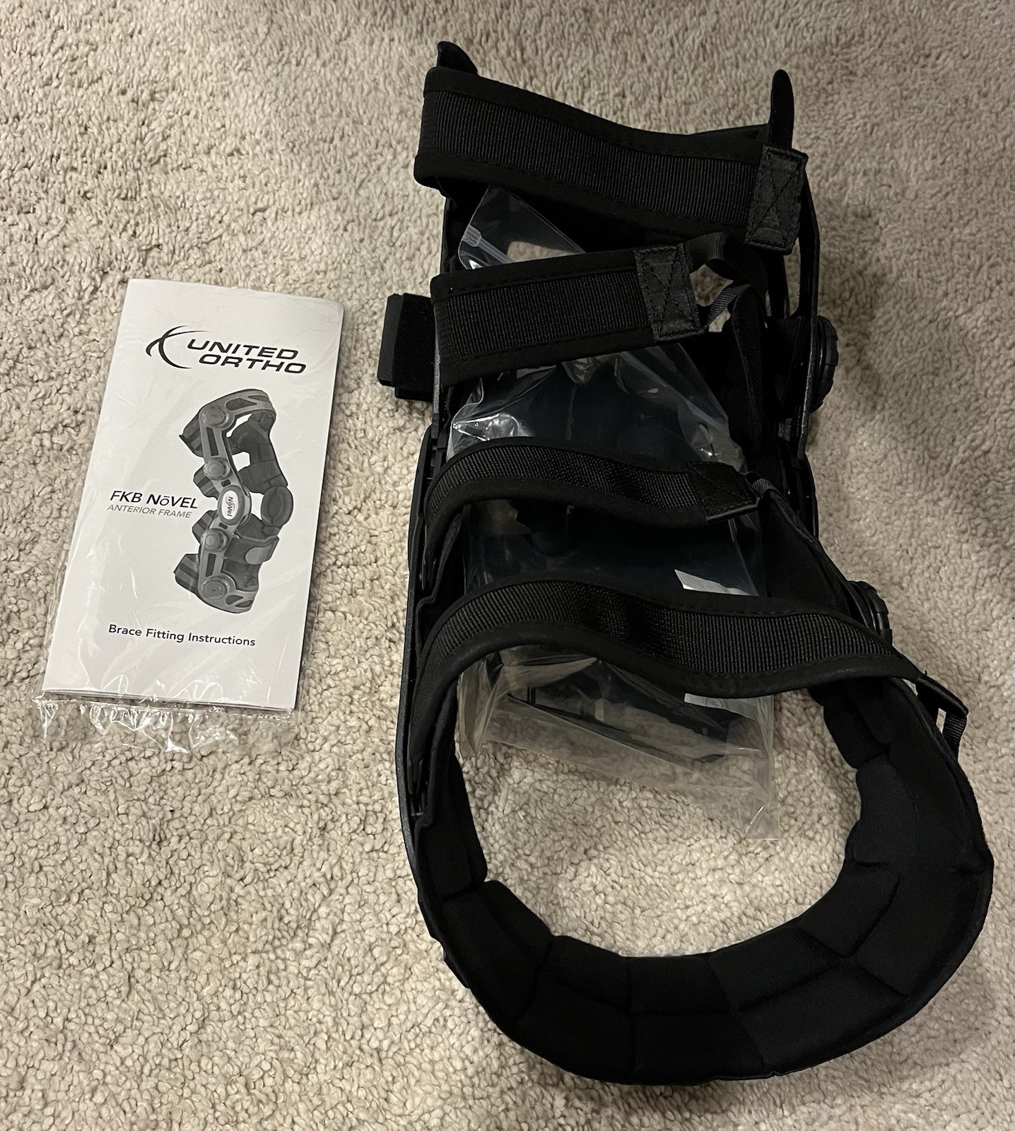 United Ortho 300652-07 NõVel ACL Functional KneeSupport Brace, Left Leg, Large