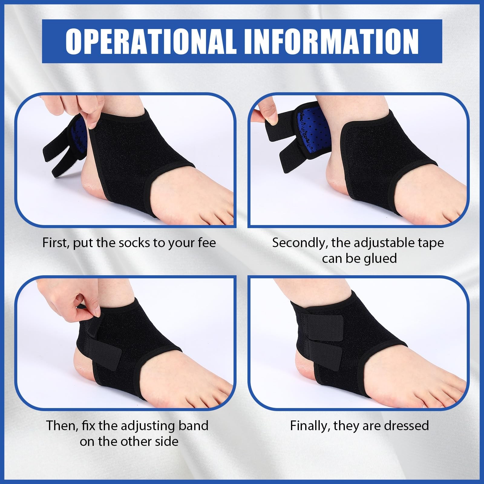 2 Pairs Kids Ankle Brace Set Foot Support Stabilizer Wraps Protector Guard Kn…