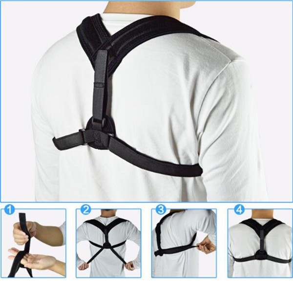 Perfect Posture Back Corrector Shoulder Support Brace Belt Therapy Adjustable
