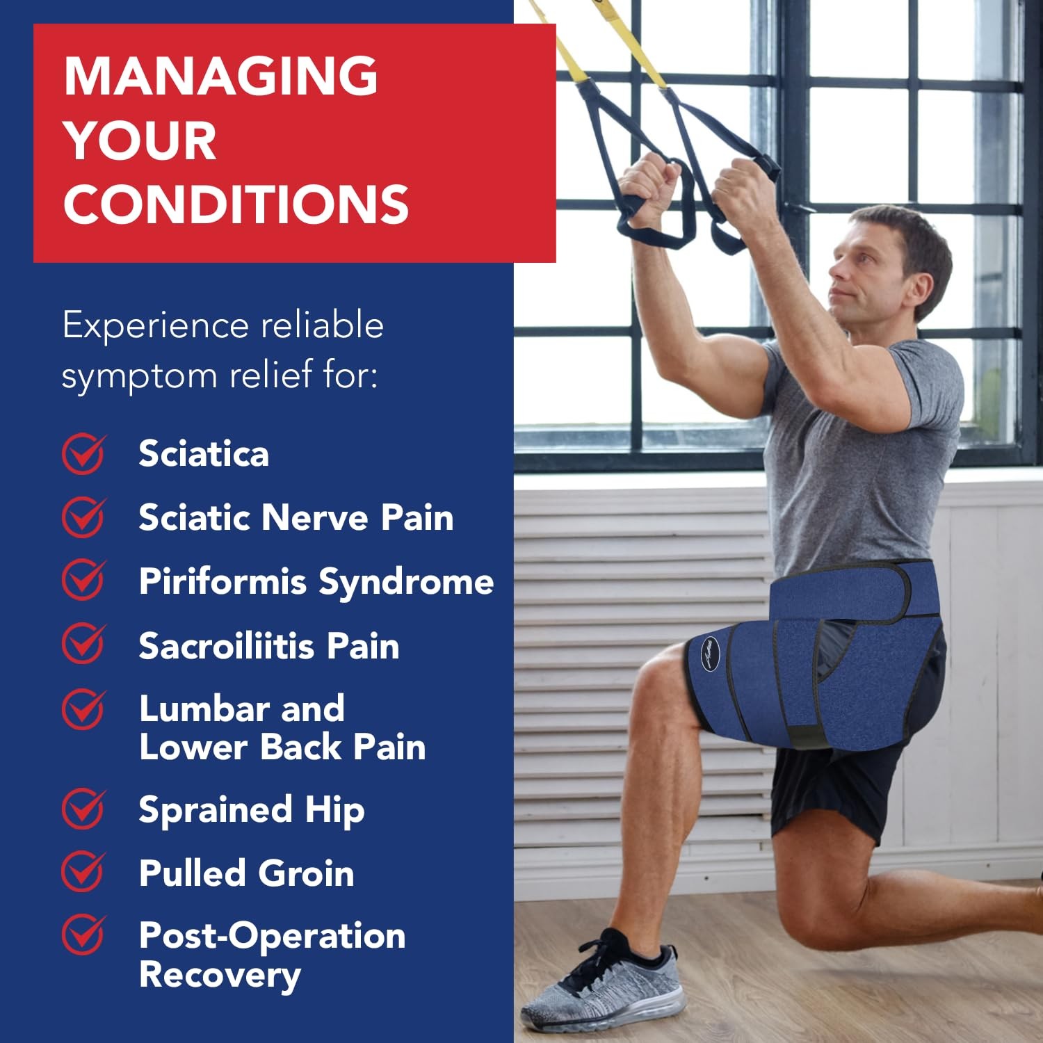 Dr. Arthritis Hip Brace, Adjustable Sciatic Nerve Brace and Stabilizer for Pu…