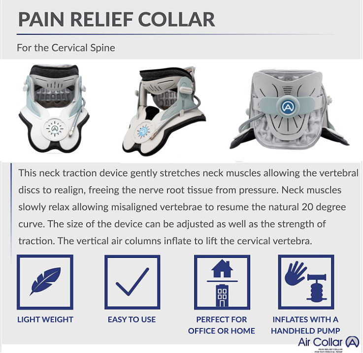 Dispositivo de tracción cervical con collar de aire para alivio de cuello, Nuevo