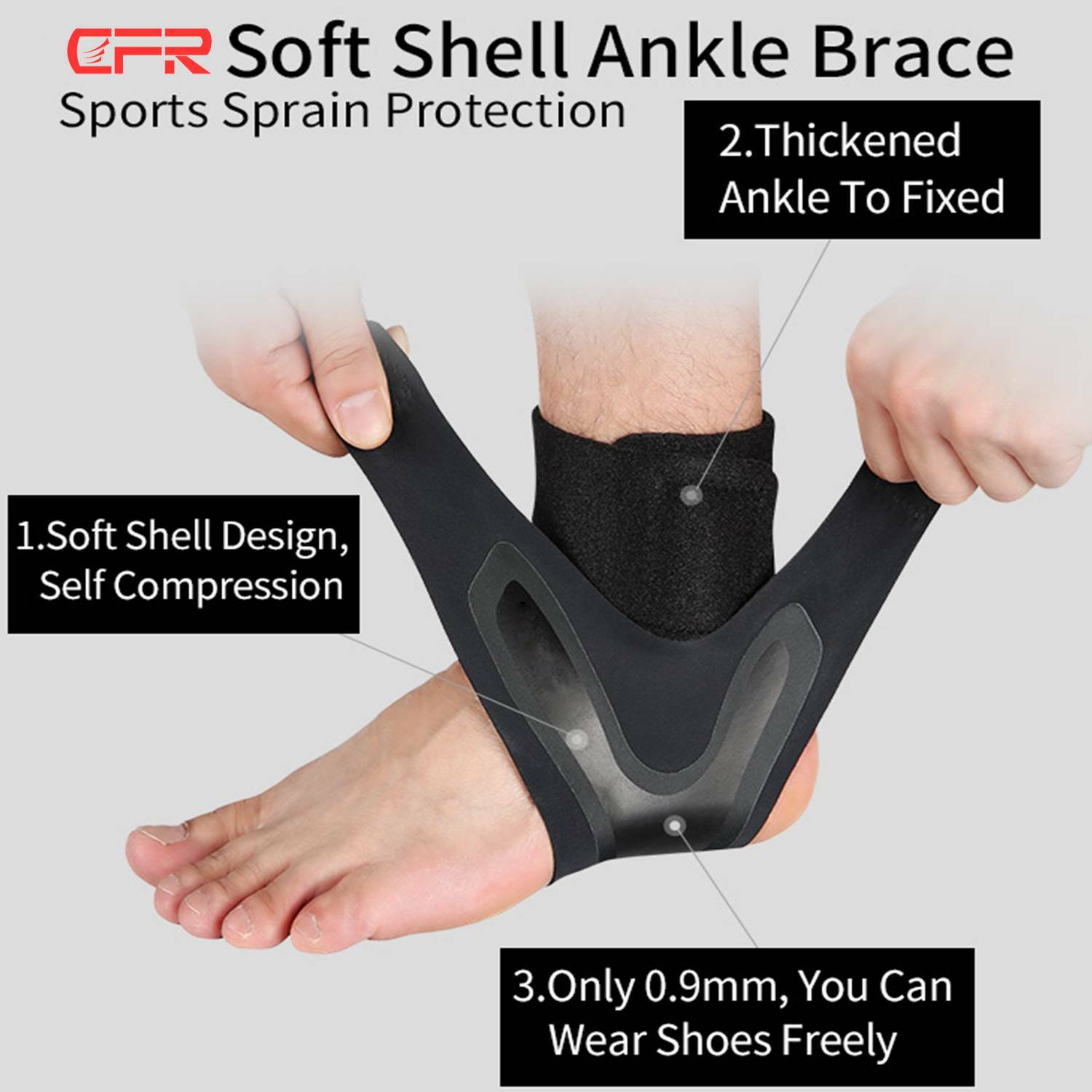 ANKLE BRACE SUPPORT COMPRESSION SLEEVES PLANTAR FASCIITIS PAIN RELIEF FOOT WRAPS