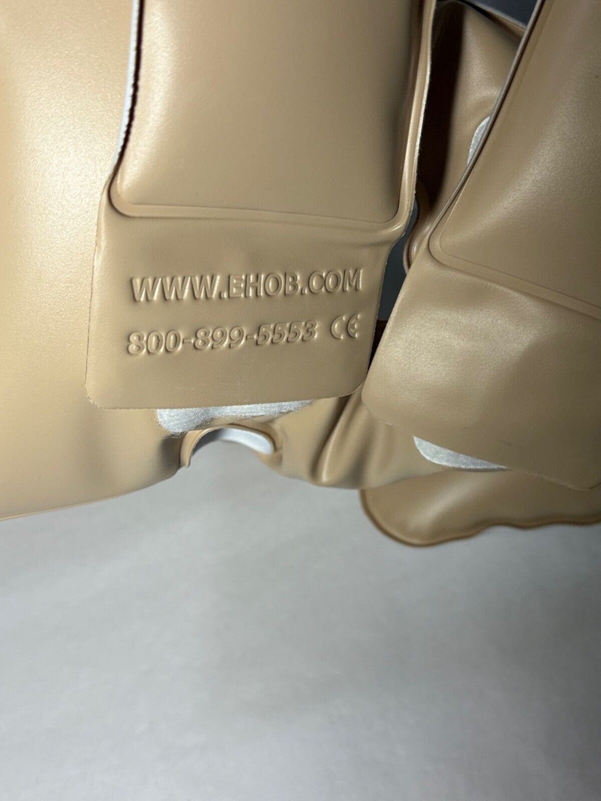 Waffle Heel Elevator Single Boot Beige Antimicrobial Air-Filled Straps & Pad 1 S