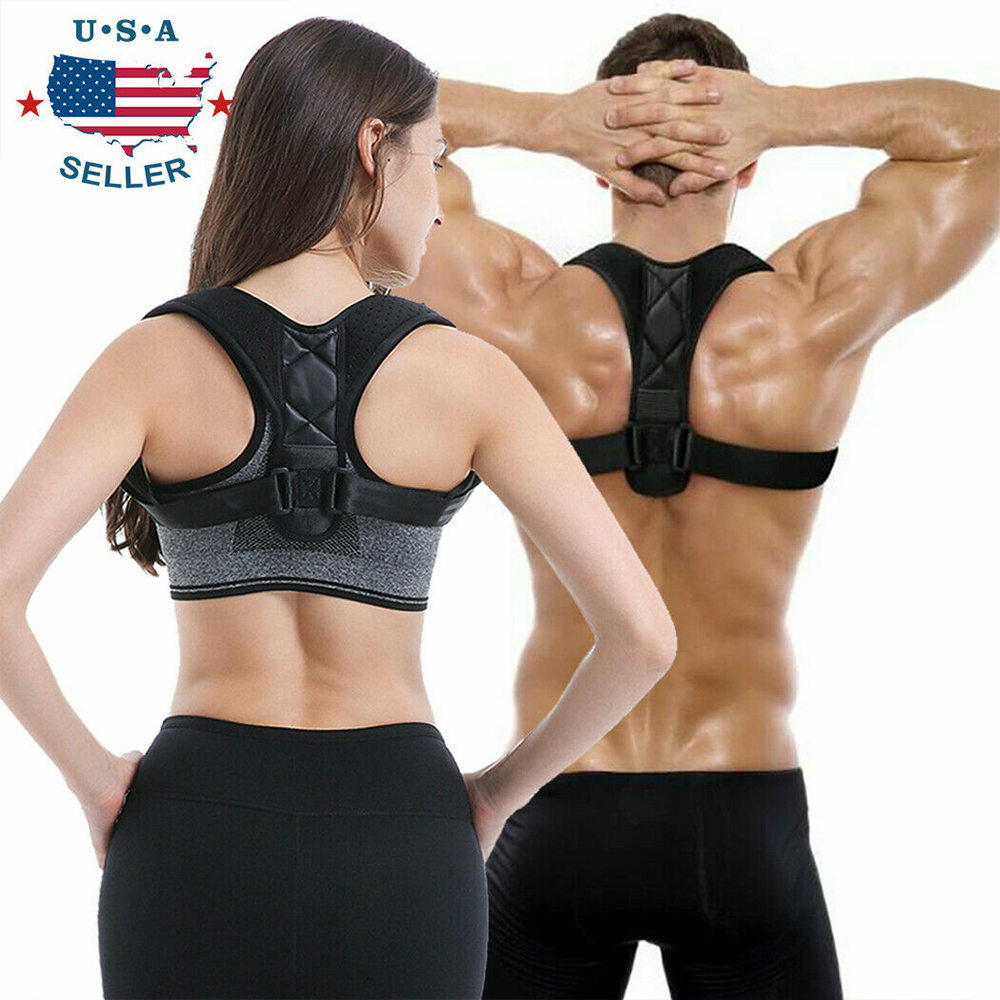 Medical Adjustable Back Posture Corrector Clavicle Spine Shoulder Lumbar Brace !
