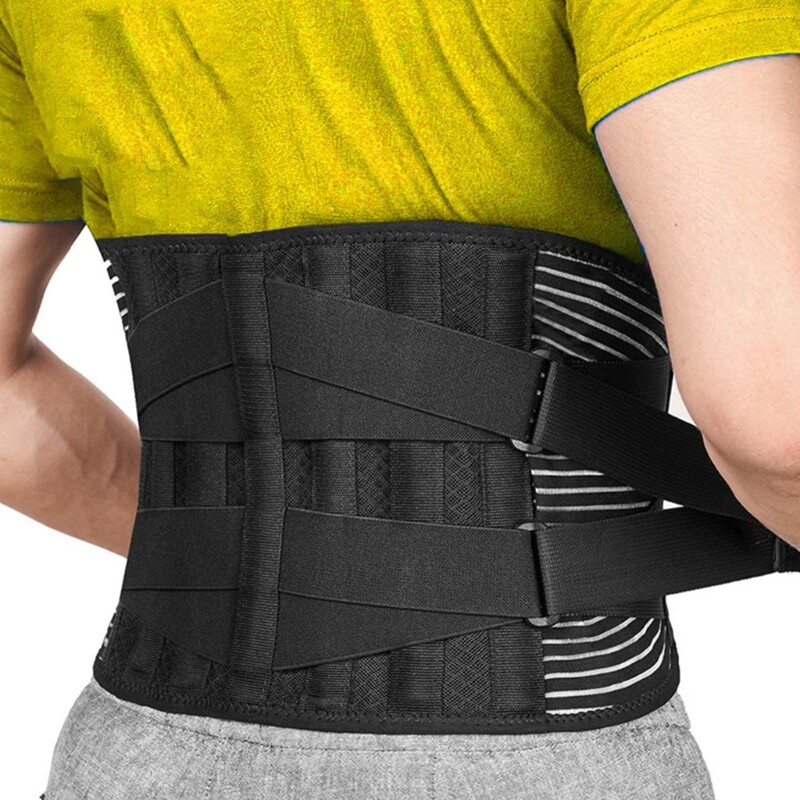Back Support Belt Lumbar Back Brace Support Straps Adjustable Waist Support Belt