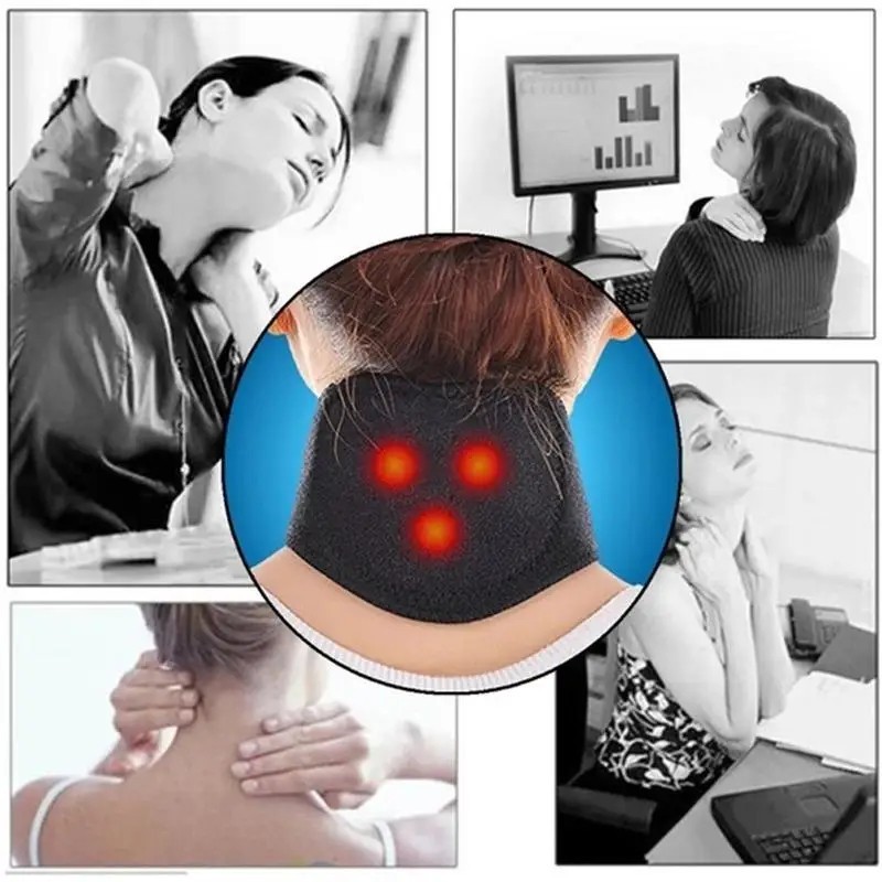 Cervical Neck Support Sleeve Warm Compress Neck Wrap Adjustable Brace