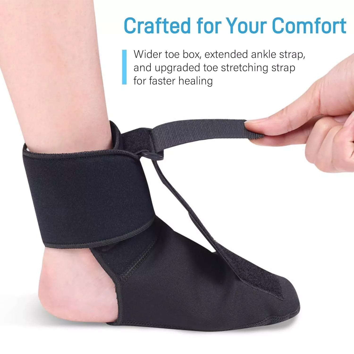 Plantar Fasciitis Night Splint Sock Gentle Foot Support for Pain Relief M Size