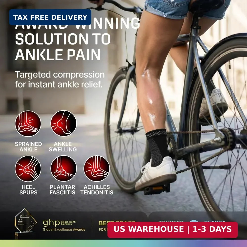 Modvel Foot & Ankle Brace Socks for Sprained Ankle Compression Sleeve – Foot Sup