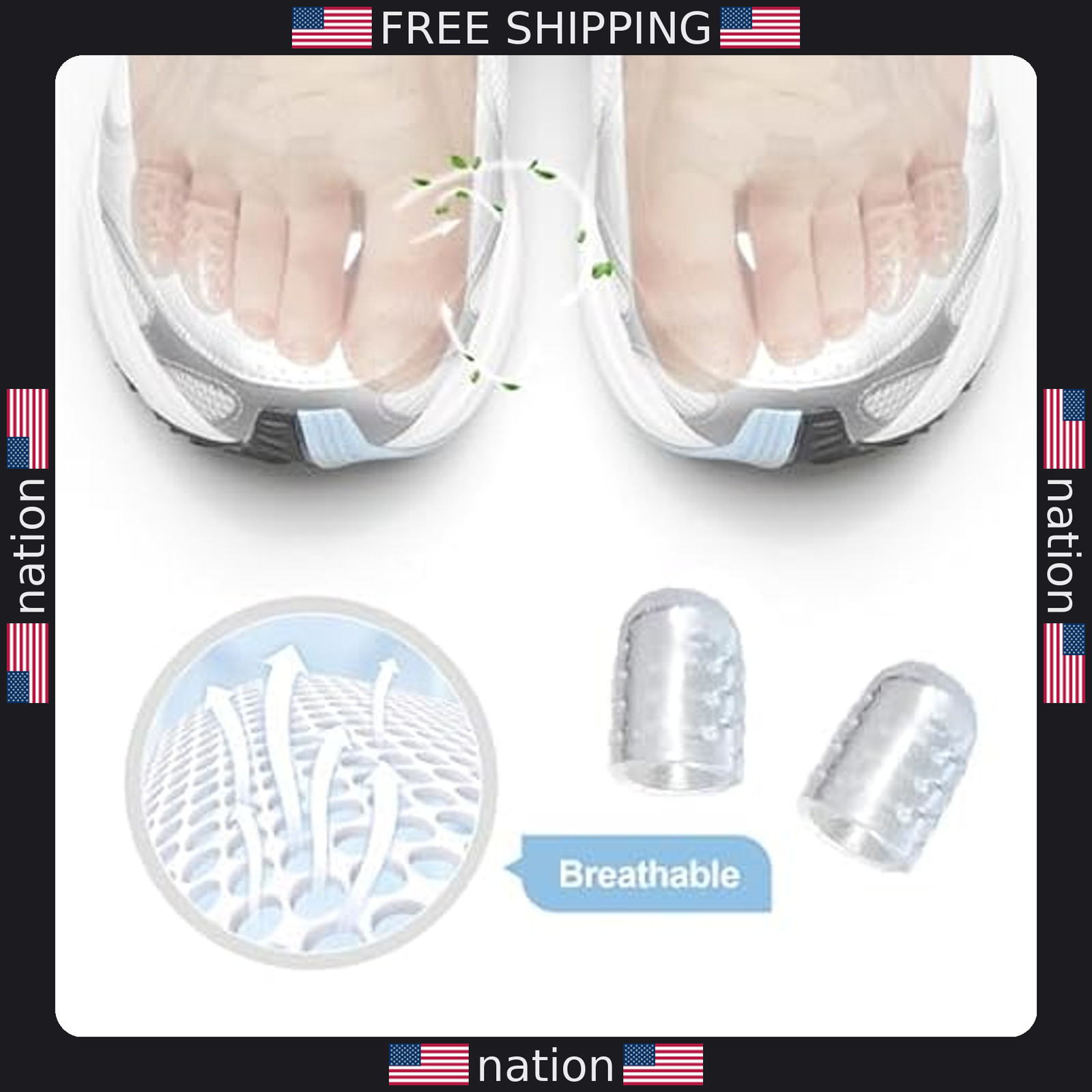 30 Pcs Silicone Toe Protectors – Soft Gel Covers for Pain Relief & Comfort