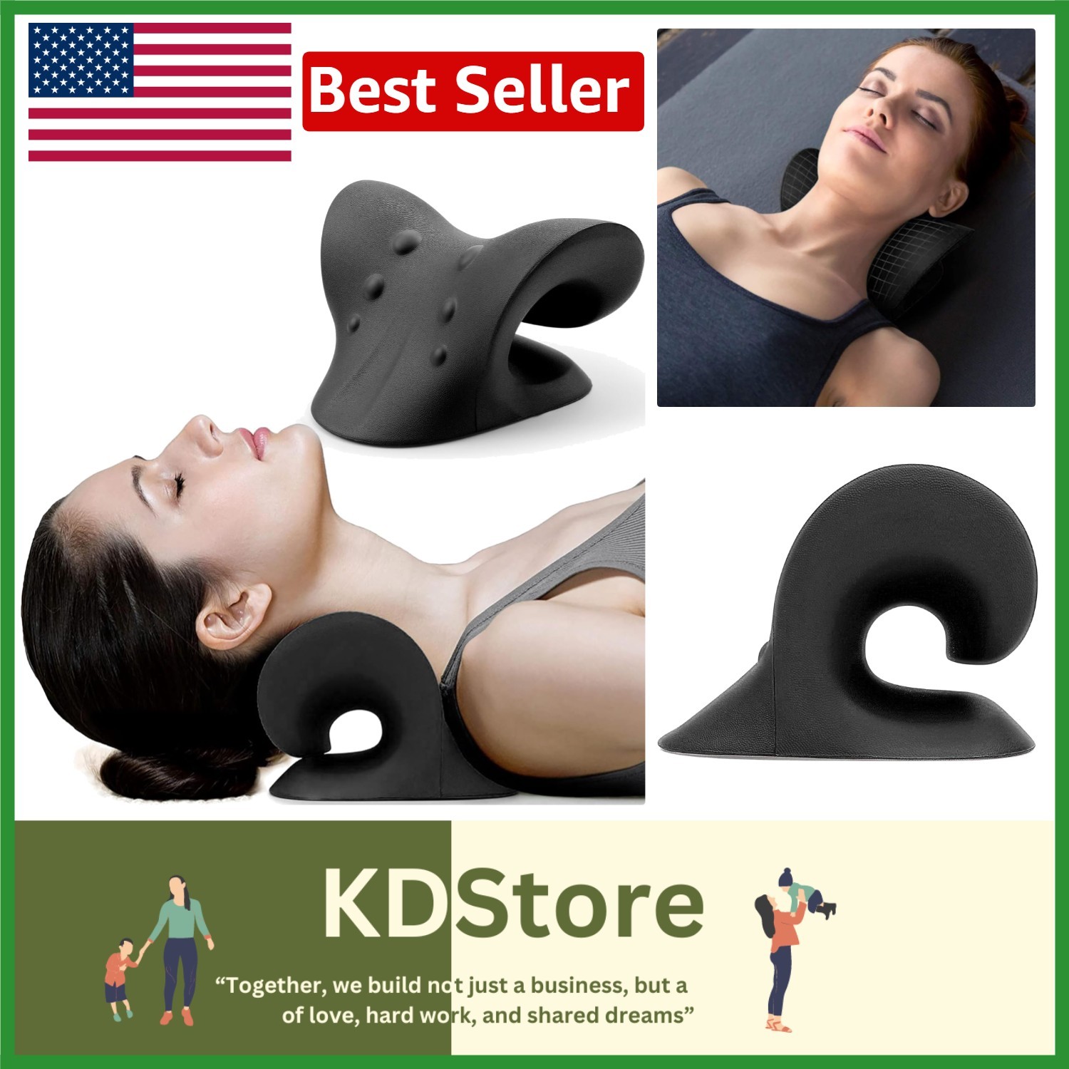 Portable Cervical Traction Device – Memory Foam Neck Stretcher for TMJ Relief