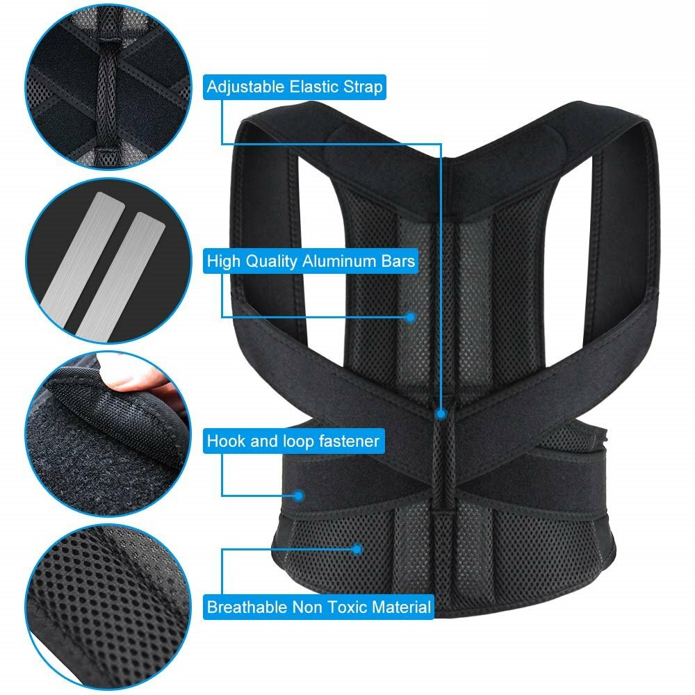 Upper Back Brace for Men Lower Back Pain Relief Posture Corrector Women Thoracic