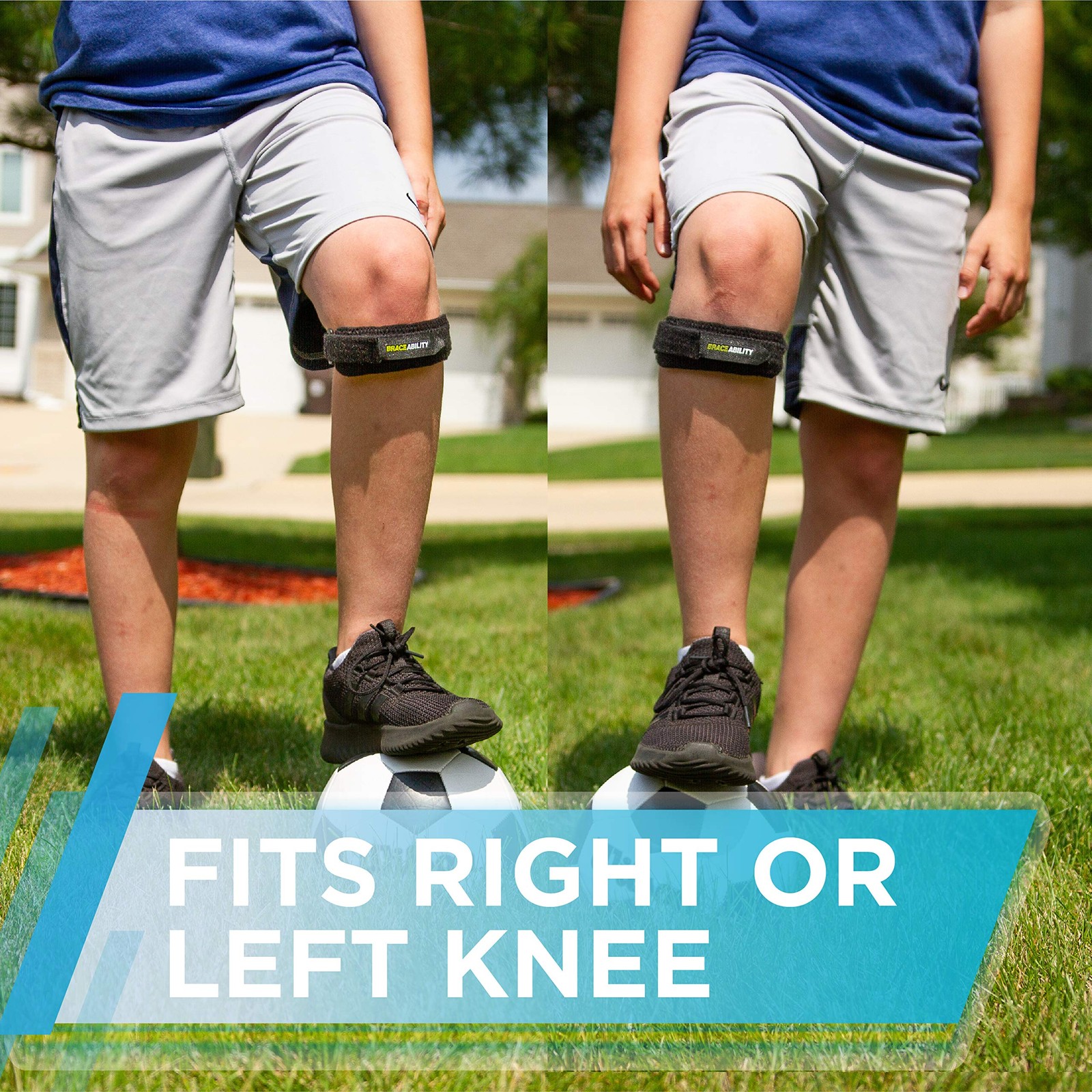 Kids Knee Band – Youth Patellar Tendon Support Strap Child Osgood Schlatter B…