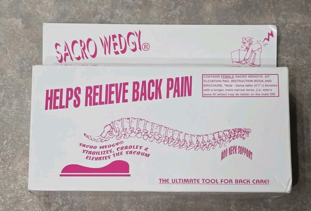 The Sacro Wedgy Female Version Pink Model Back Wedge Aid Sacro Stabilizer