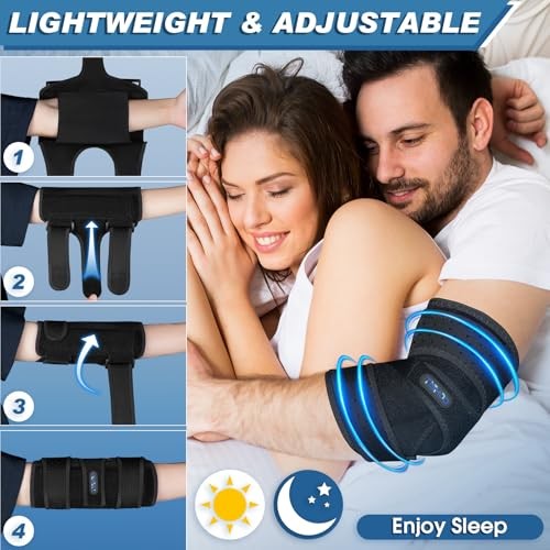 Elbow Brace, Elbow Splint for Cubital Tunnel Brace for Sleeping One Size Black
