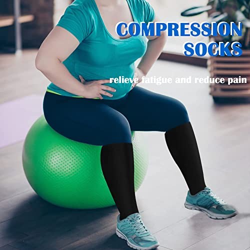 Compression Socks for Women & Men 4 Pairs, Best Support Large-X-Large Black