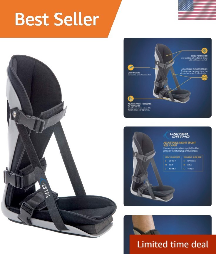Plantar Fasciitis Support Brace – Medium – Black