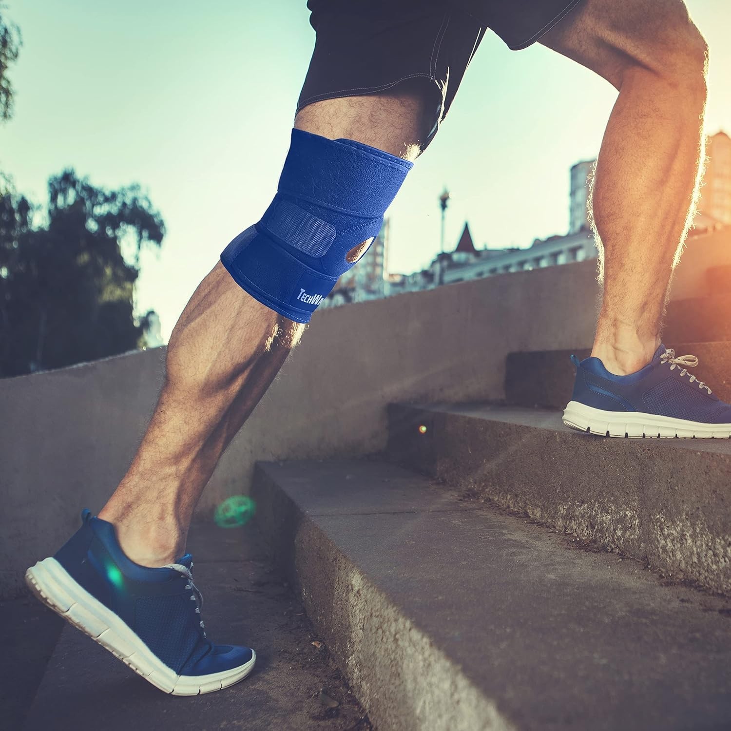 Durable Knee Brace Support with Flexible Stabilizers for All Sports Activities