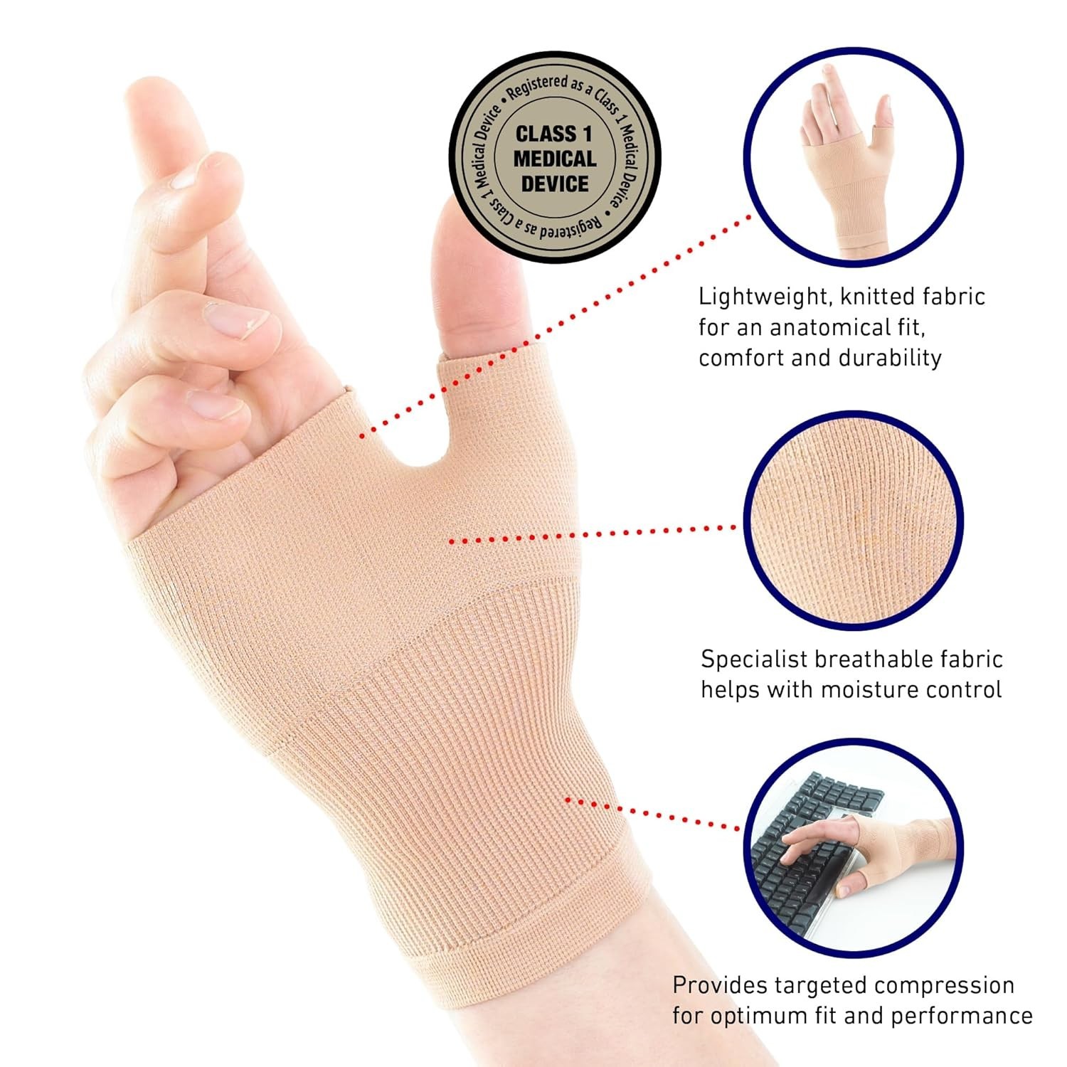 Pull-On Wrist Support for Sprains and Joint Pain – Comfortable and Lightweight