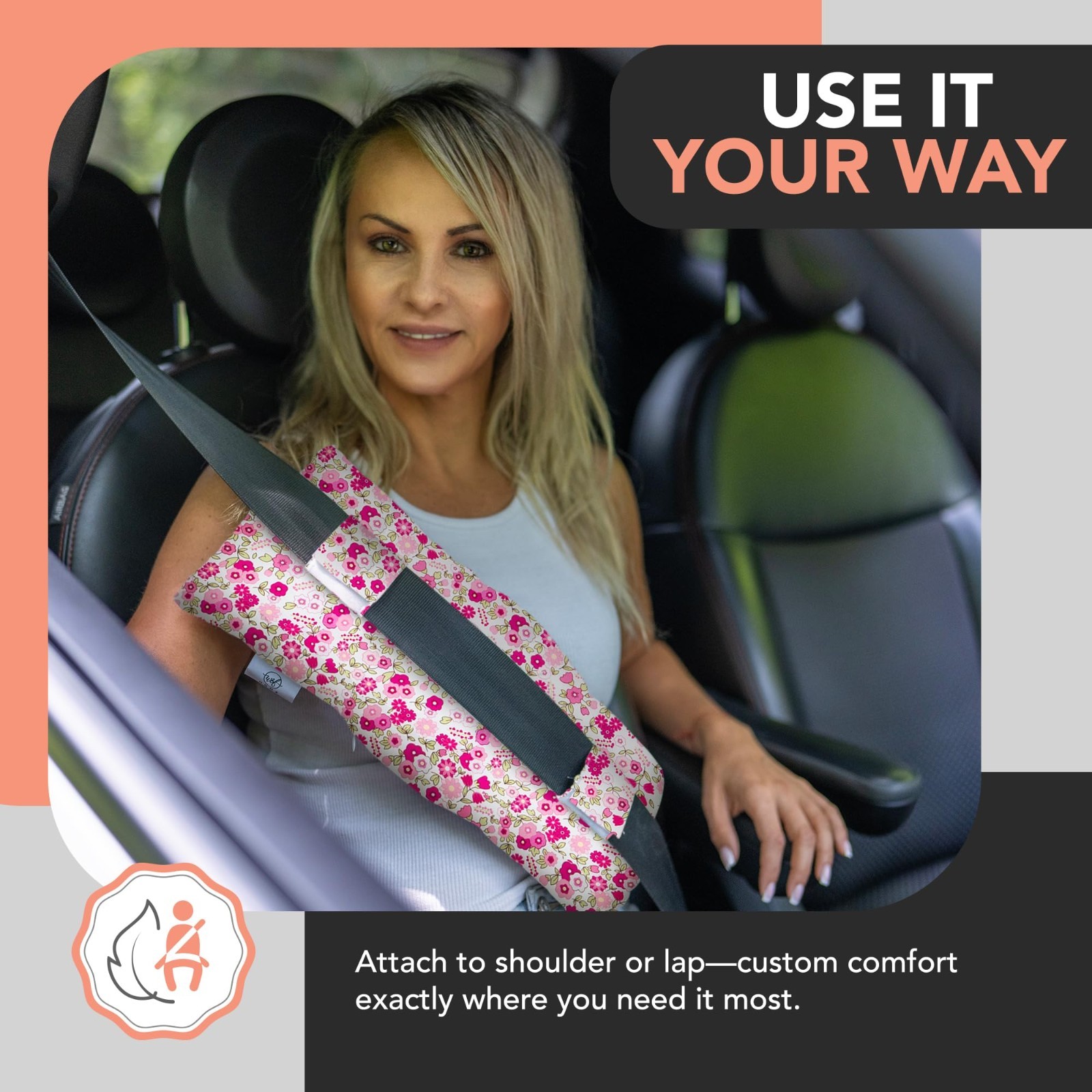 Mastectomy & Heart Surgery Pillow | Post-Op Seatbelt Cushion for Recovery
