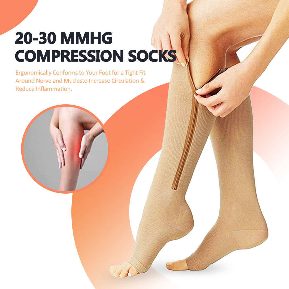Compression Stockings Pressure Nursing Socks For Edema,Diabetes,Varicose Veins