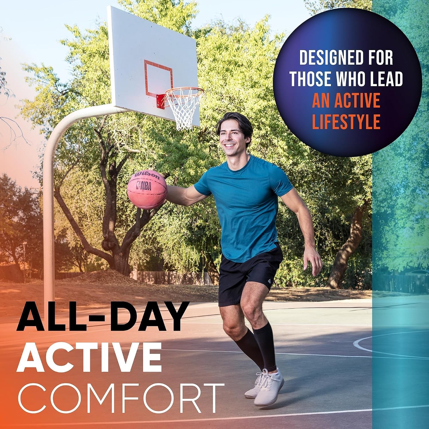 Calf Compression Sleeves for Men and Women – (1 Pair) Footless Compression Socks