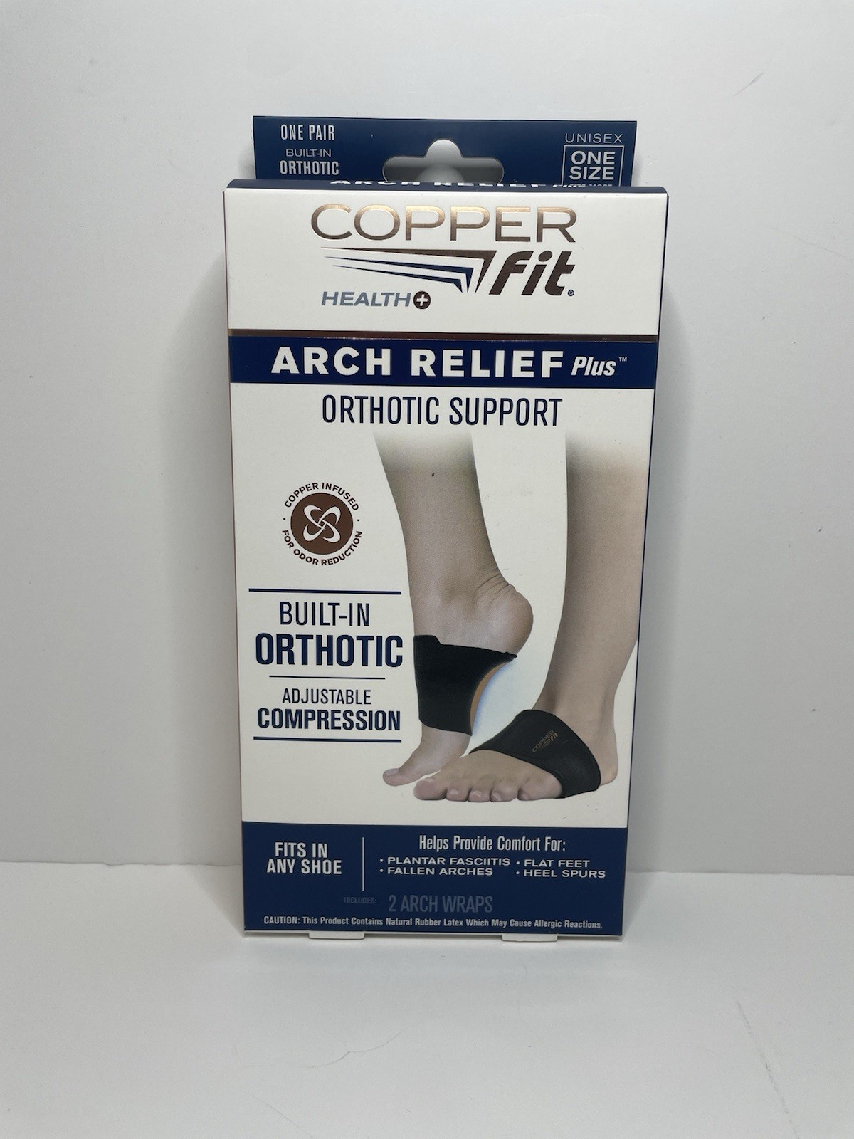 Copper Fit Arch Relief Plus – Orthotic Foot Support – 1 Pair – New