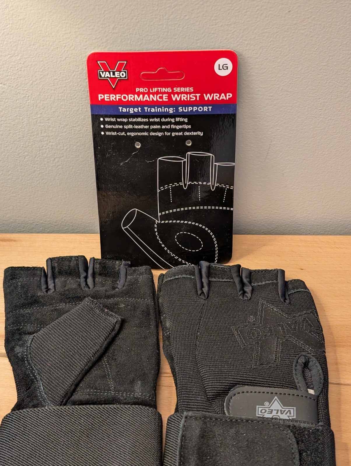 Valeo Heavy Duty Wrist Support Wrap Size Large Fitness Gym NEW Tags