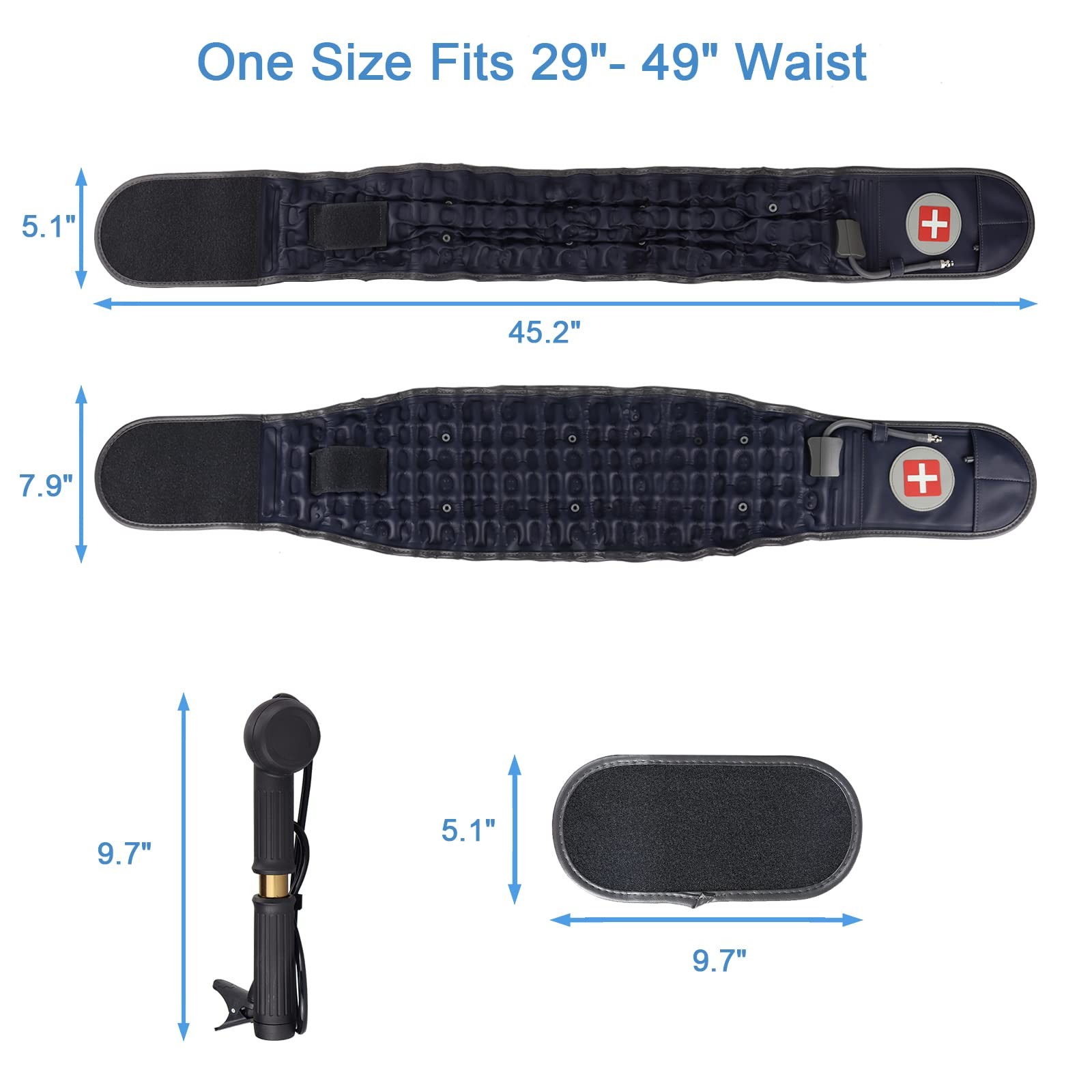 Back Pain Belt Inflatable Lumbar Support for Lower Back Pain Relief Decompres…