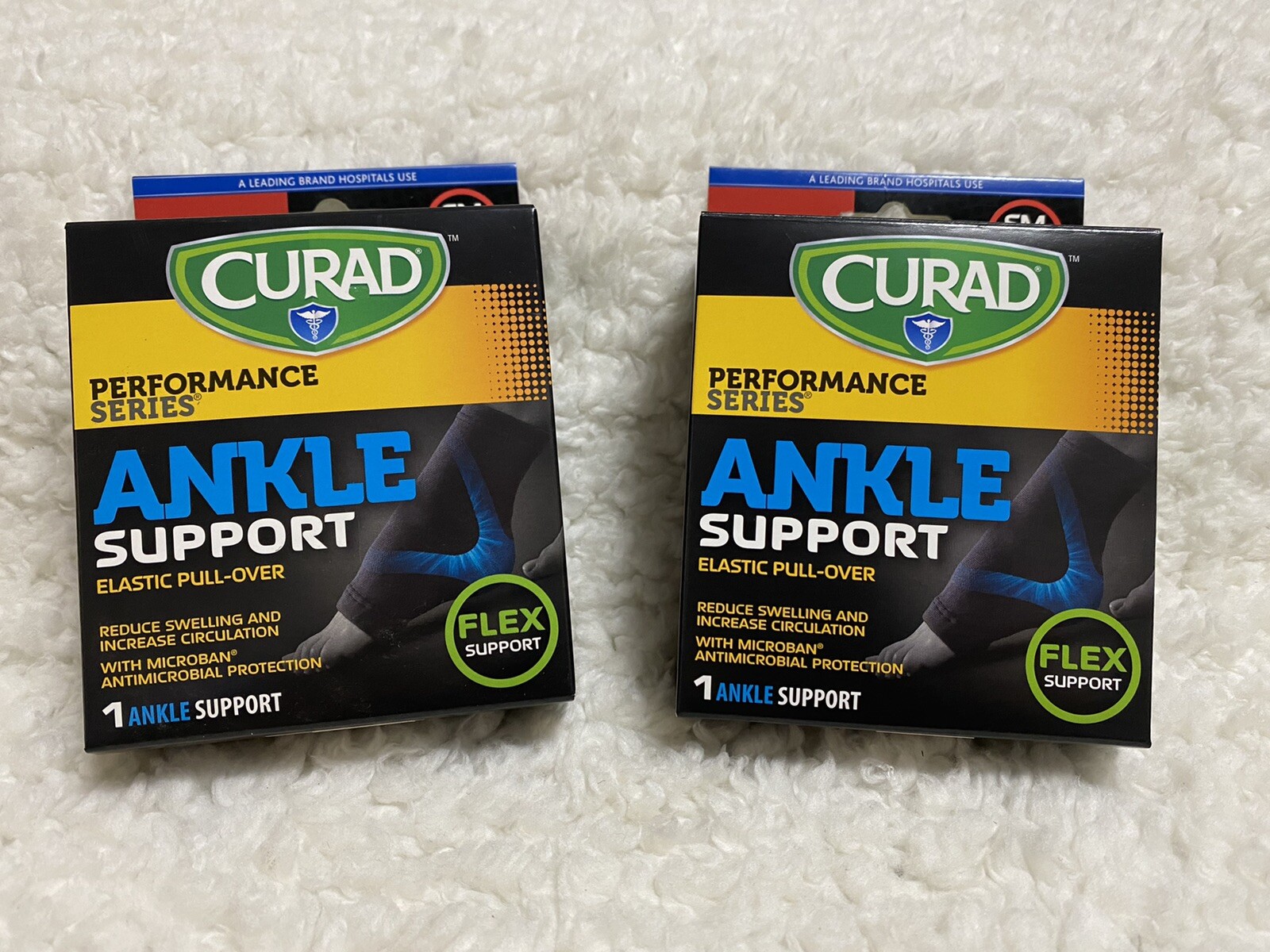 2-Pack – Curad Performance Series Ankle Support – Elastic Pull-Over￼ MicroBan