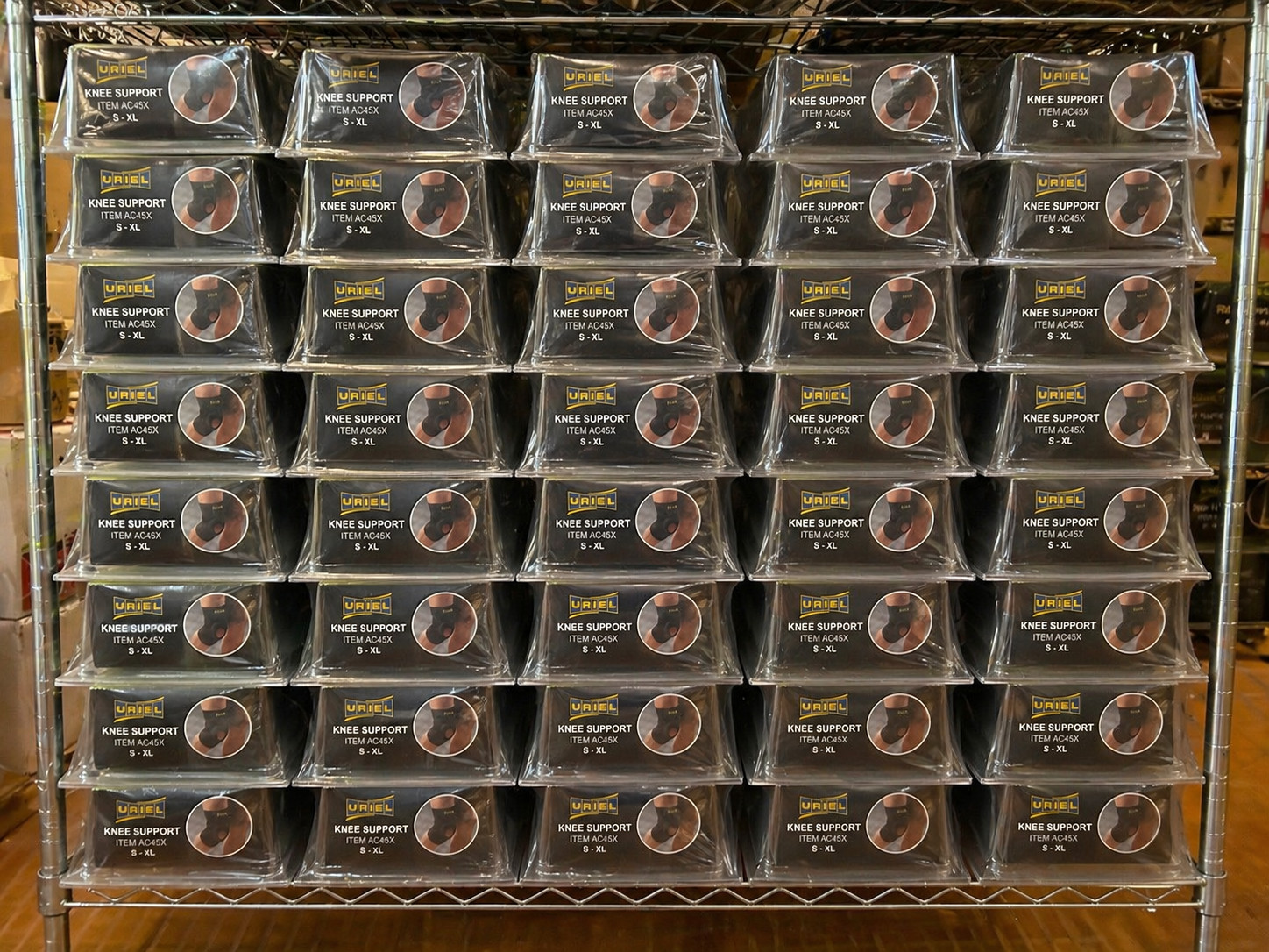 Lot of 50 Uriel Neoprene Knee Brace w/ Patella Opening – Adjustable S–L – Bulk
