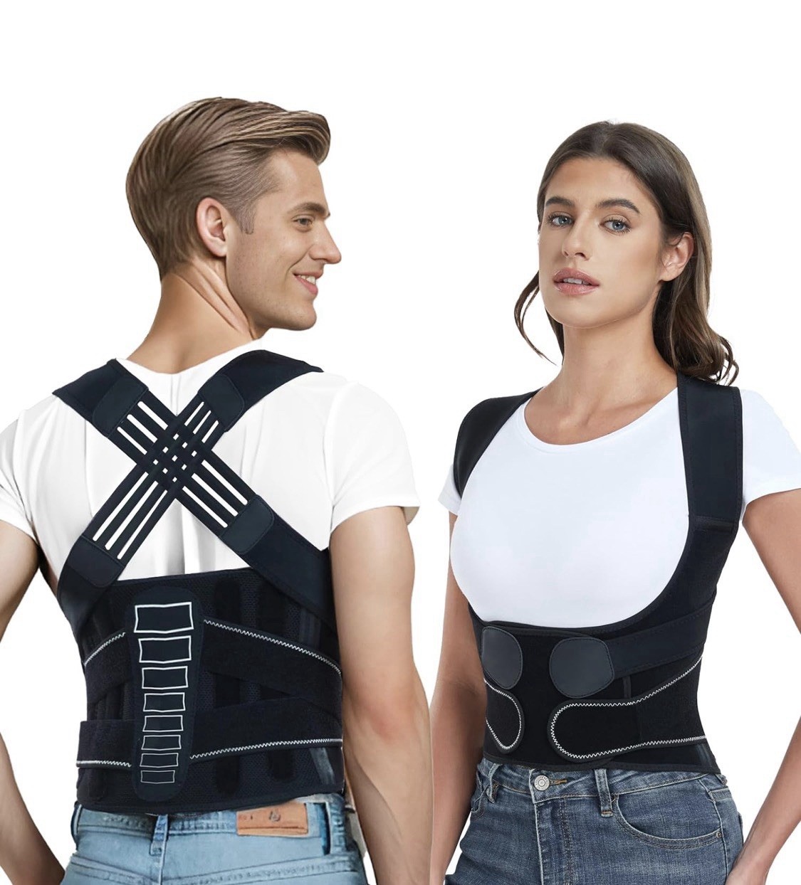 Back Brace Posture Corrector for Women & Men Spine Vertical Alignment System