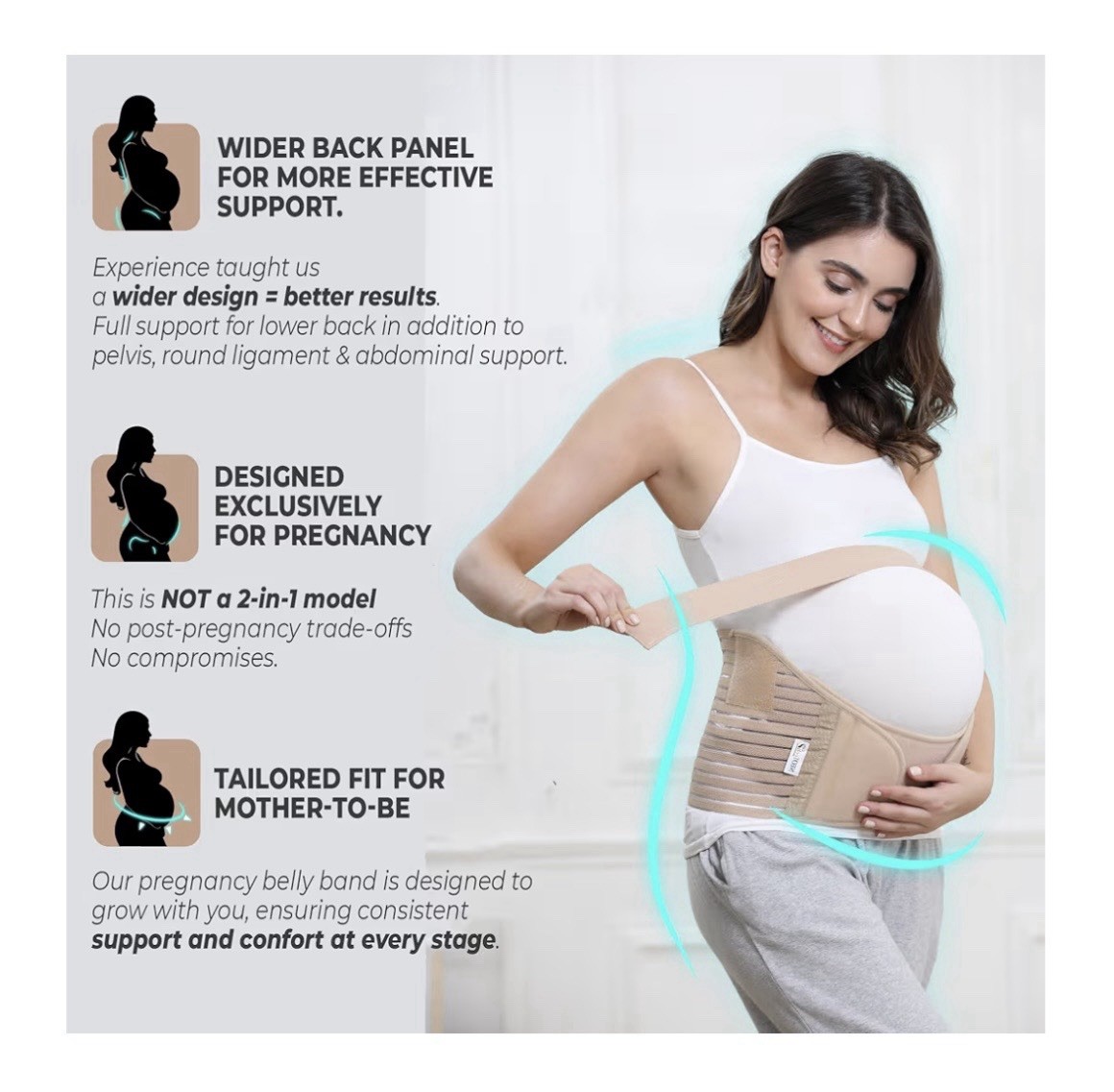 Neotech Care Maternity Pregnancy Support Belt/Brace Back, Abdomen, Belly Band M