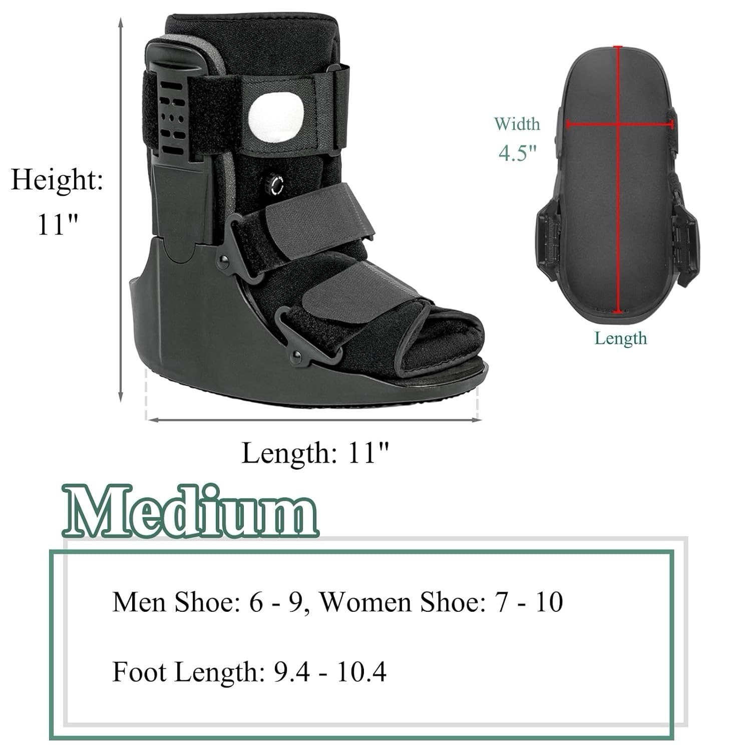 Air Walking Boot Fracture Boot Short Walker Protection for Injuries Fractures M