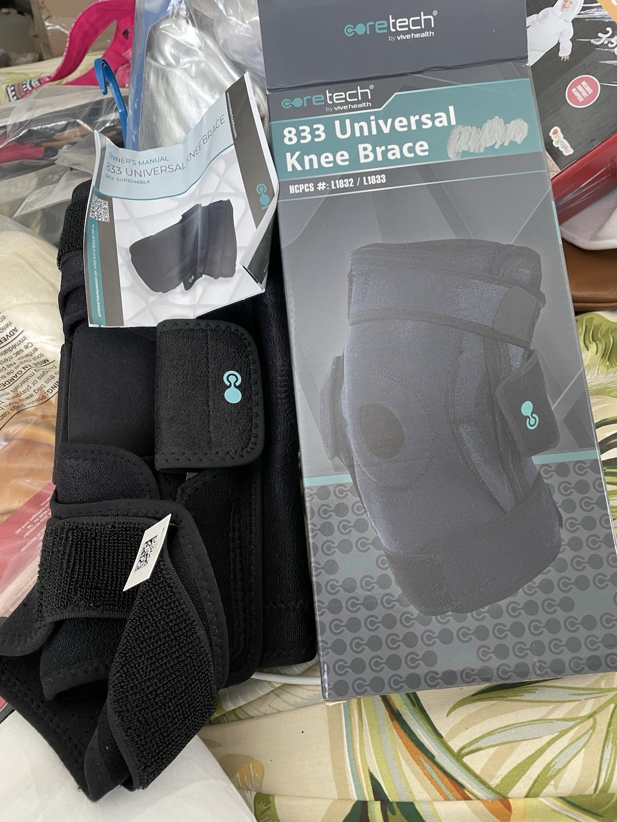 Coretech Universal Knee Brace Black New In Box Model L1833
