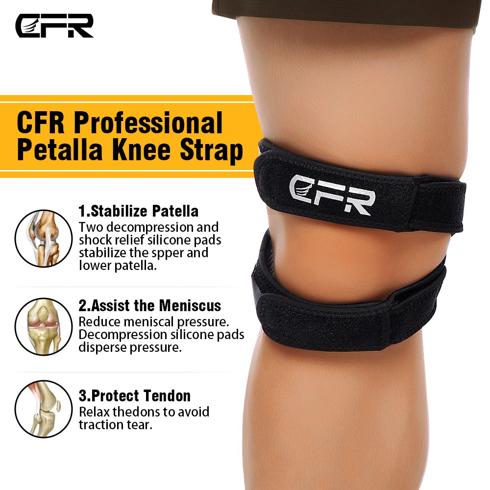 CFR Double Patella Knee Brace Adjustable Knee Support Sports Guard Compression