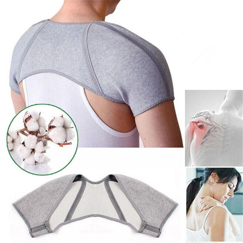 S-XL Double Shoulder Support Brace Strap Joint Sport Gym Arthritis Compression