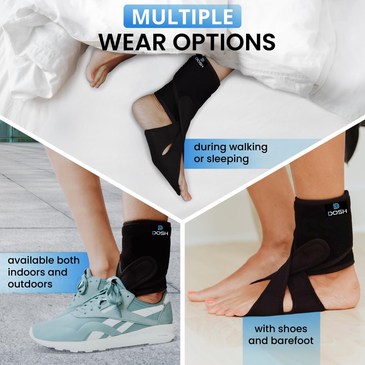 Right Foot AFO Foot Drop Brace for Walking Unisex One Size Fits Most Support