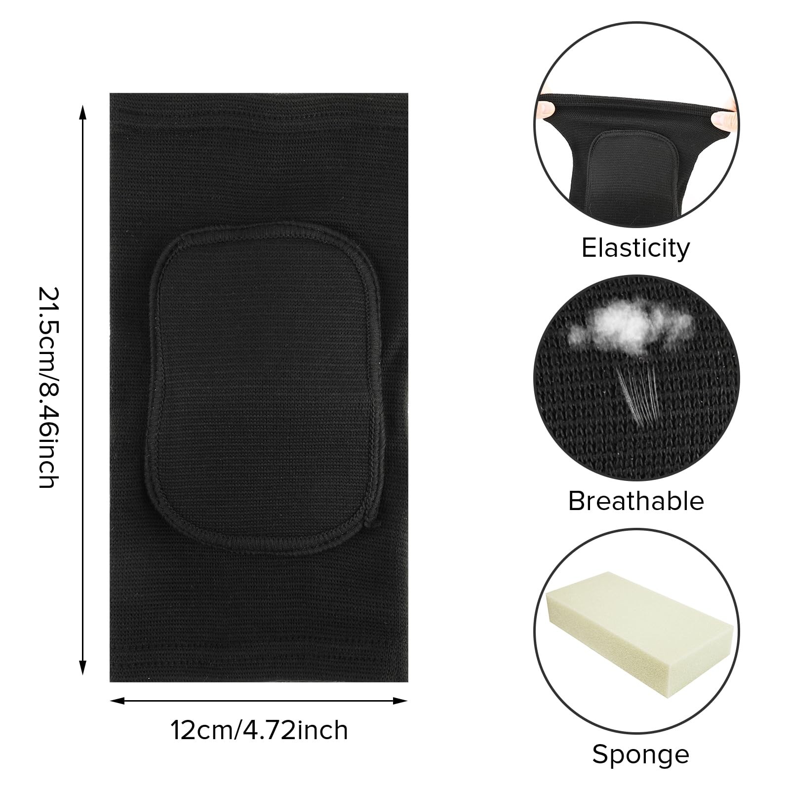 Compression Elbow Pads Arm Brace Support Fitness Protector Black Small