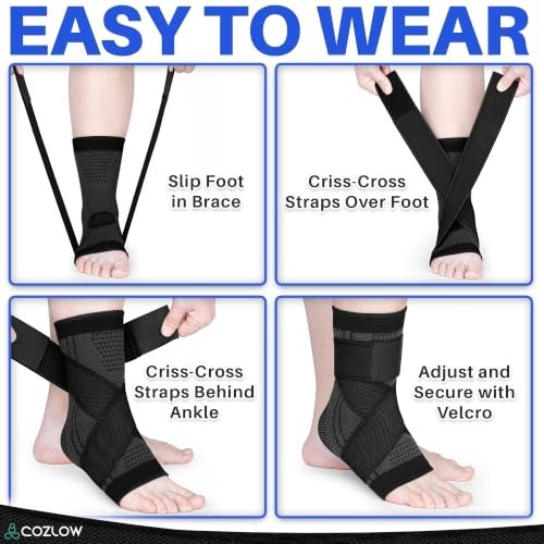 Ankle Brace Support Wrap Achilles Tendonitis Plantar Fasciitis Compression Sleev
