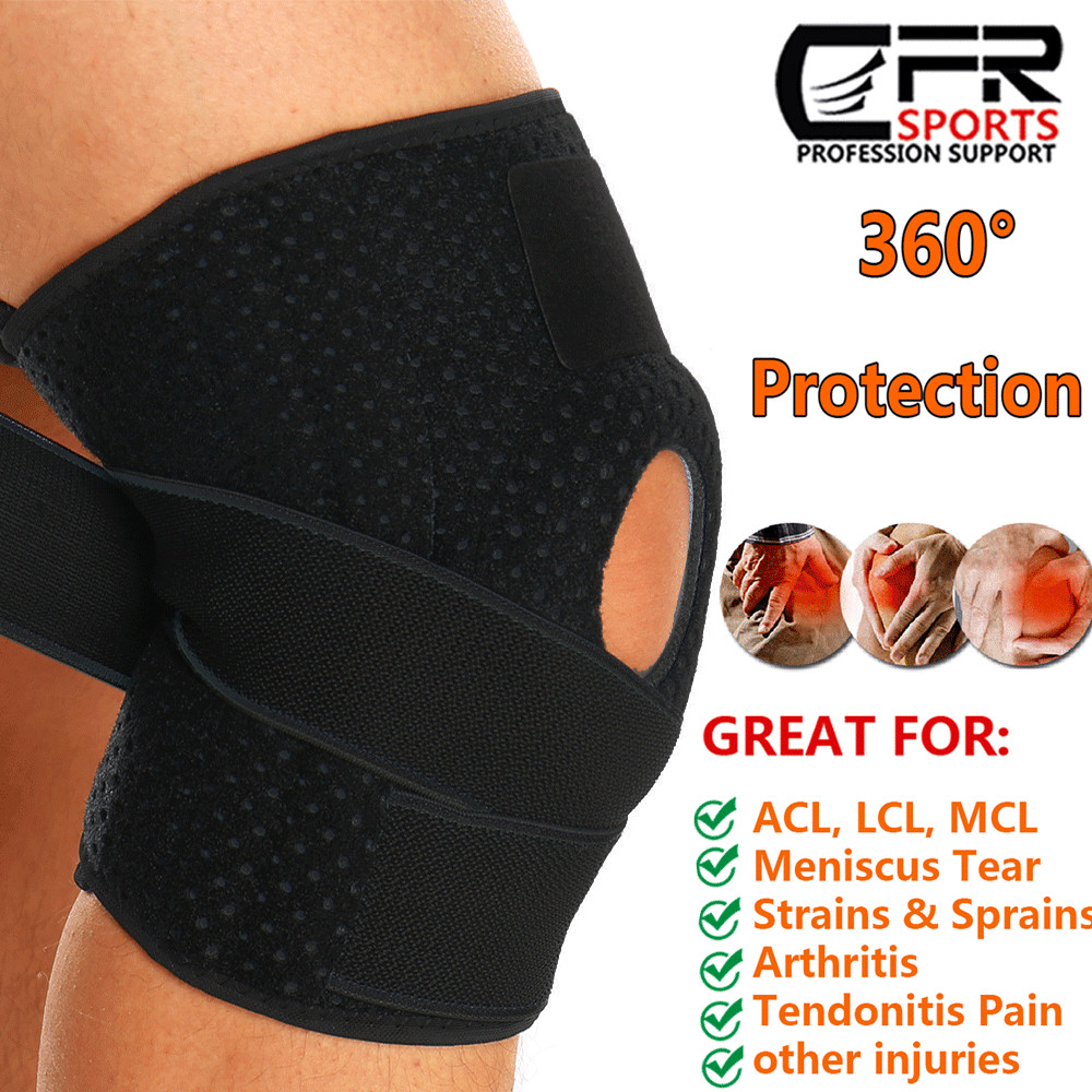 Knee Brace with Side Stabilizers & Patella Gel Pad for Maximum Knee Pain Support
