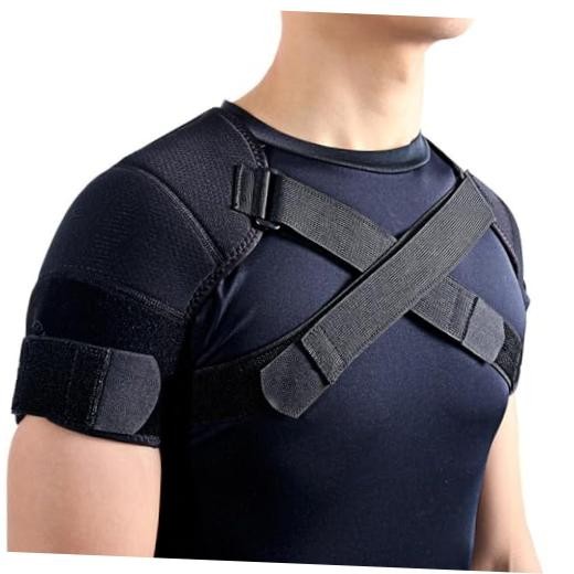 Double Shoulder Support Brace Strap Wrap Neoprene Protector,XXL XX-Large