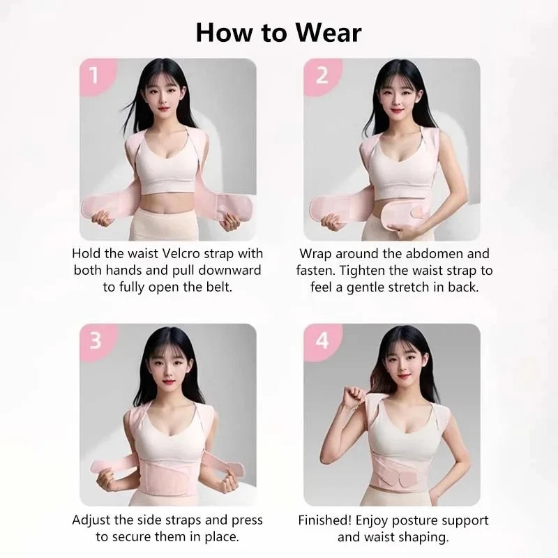 Back Brace Posture Corrector for Women and Men, Shoulder Straightener Adjustable