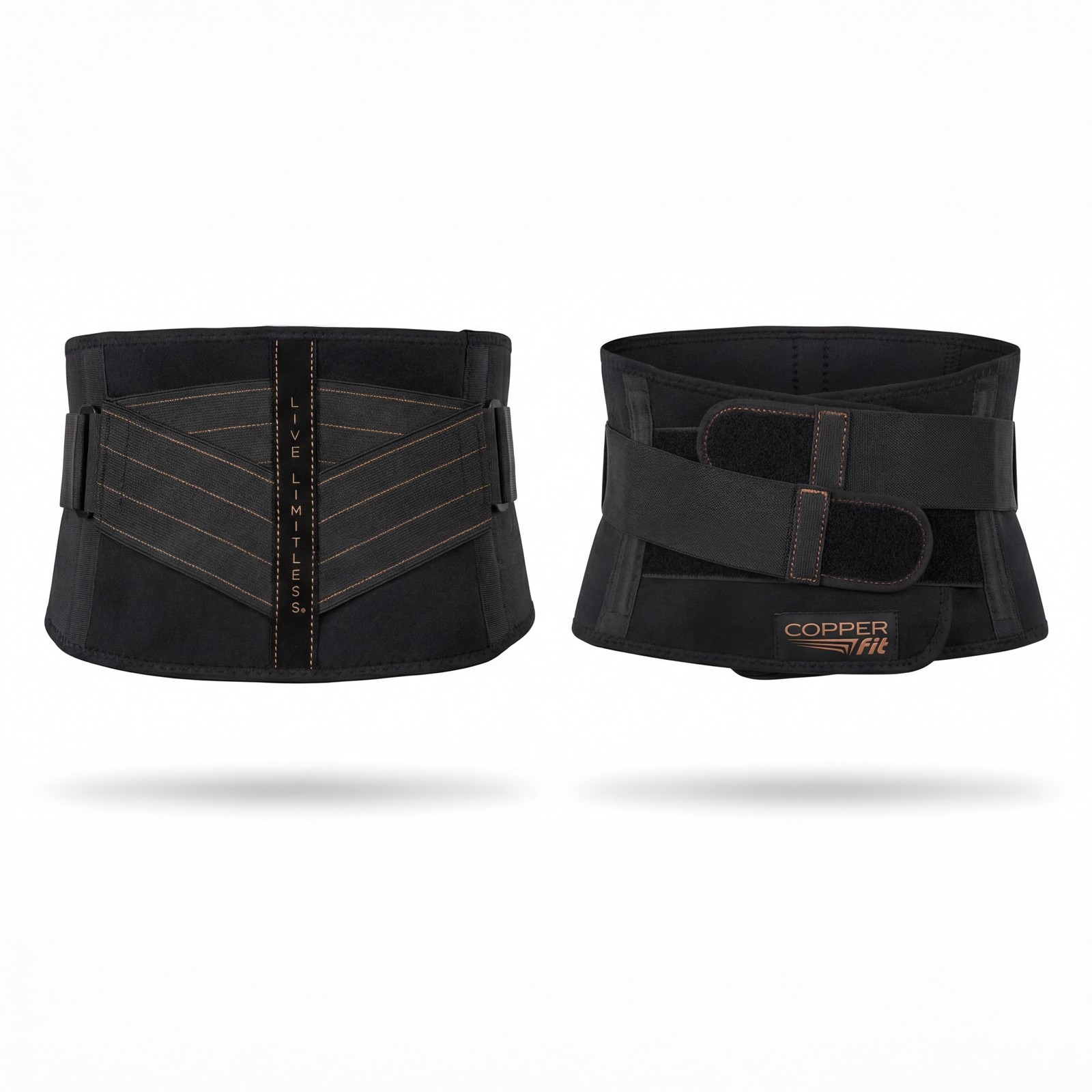 Copper Fit Rapid Relief Back Support Brace Hot & Cold Therapy Adjustable Unisex