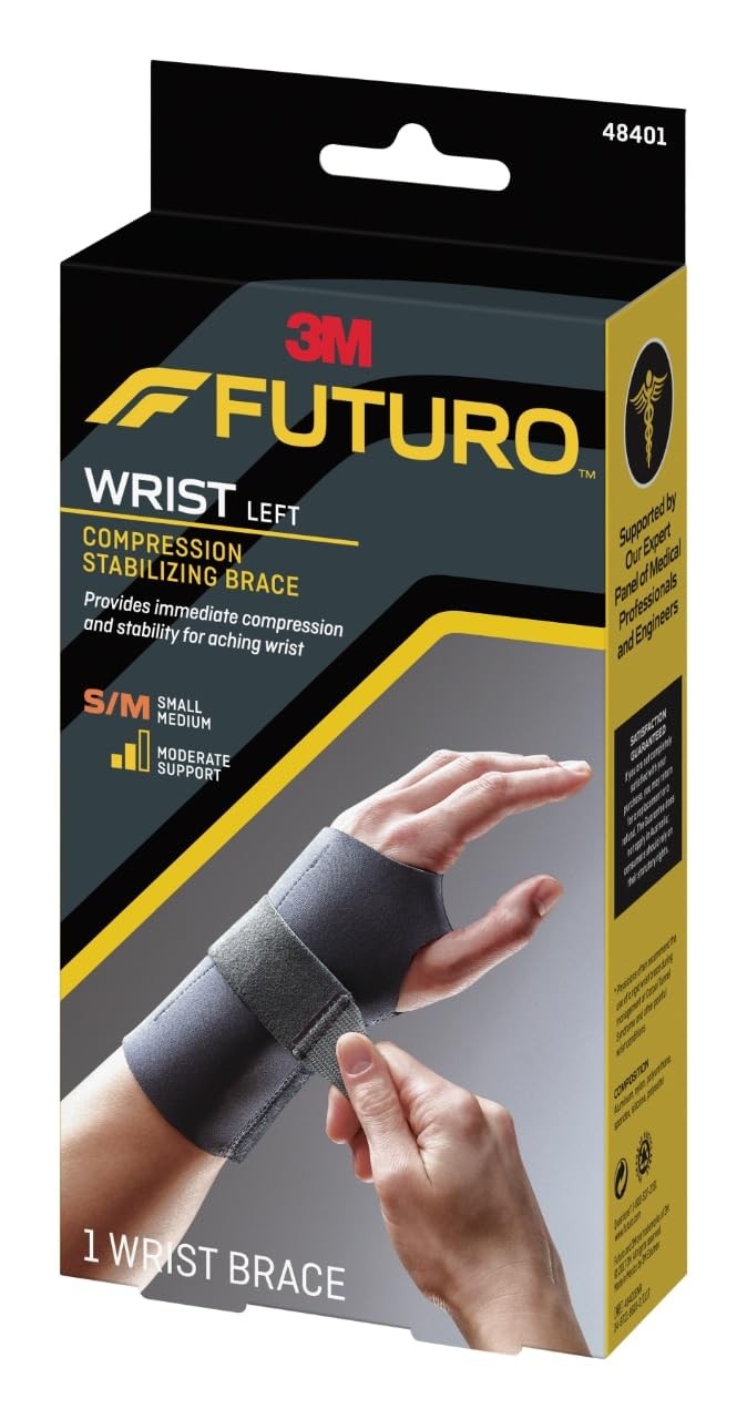 FUTURO Compression Stabilizing Wrist Brace, Left Hand, S/M